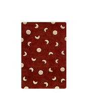 Rug MOONS Brick Red / Gold Print 2.6 x 3.9ft