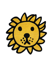 Rug LEEUW Lion Orange / Black Print 3 x 3 ft
