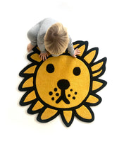 Rug LEEUW Lion Orange / Black Print 3 x 3 ft
