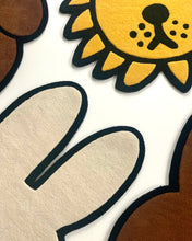 Rug LEEUW Lion Orange / Black Print 3 x 3 ft