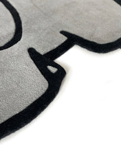 Rug OLIFANT Elephant Grey / Black Print 3.3 x 2.7ft