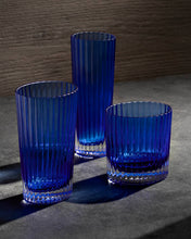Champagne Glasses NASTRI Set of 6  Blue 7.5 oz, H 6.5"