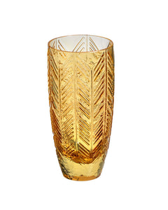 Champagne Glasses ZIG ZAG Set of 6  Amber 11 oz, diam. 2.5", H 5.5"