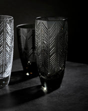 Champagne Glasses ZIG ZAG Set of 6  Grey 11 oz, diam. 2.5", H 5.5"