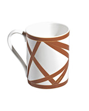 Mug Cup NASTRI in Luxury Box Beige diam. 3", H 3.9", cap. 12.5 oz