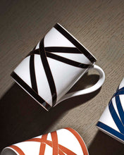 Mug Cup NASTRI in Luxury Box Black diam. 3", H 3.9", cap. 12.5 oz