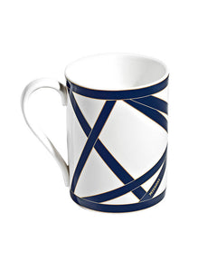 Mug Cup NASTRI in Luxury Box Blue diam. 3", H 3.9", cap. 12.5 oz