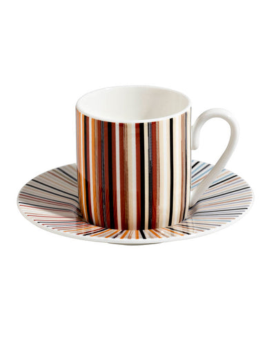 Coffee Cup & Saucer STRIPES Set of 2 in Luxury Box Jenkins 156 diam. 2.3