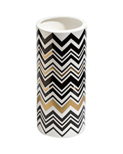 High Vase ZIG ZAG  Gold diam. 6.3", H 14"