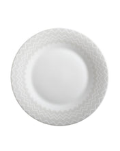 Dinner Plates ZIG ZAG Set of 6  White diam. 10.75"