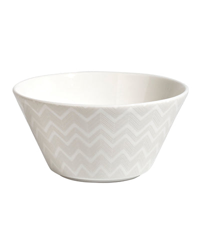 Fruit Bowls ZIG ZAG Set of 6  White diam. 12,8* H. 6,3 Cm