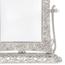 Silver Windsor Magnified Standing Vanity Mirror