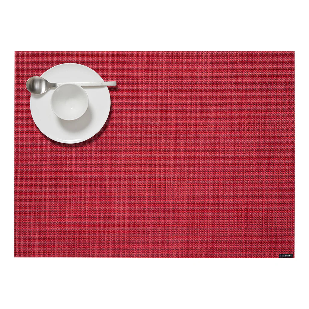 Chilewich Mini Basketweave Collection Scarlet