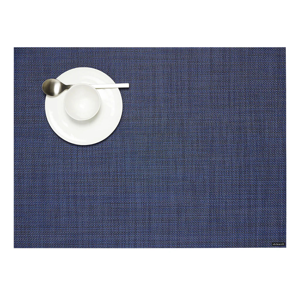 Chilewich Mini Basketweave Collection Navy Blue