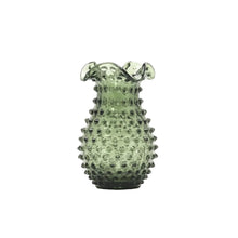 Hobnail Vase - Petal - Moss Green