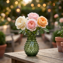 Hobnail Vase - Petal - Moss Green