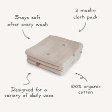 Organic Cotton Muslin Cloths 3-Pack