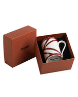 Mug Cup NASTRI in Luxury Box Bordeaux diam. 3", H 3.9", cap. 12.5 oz