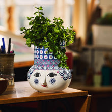 Bjørn Wiinblad Olga Vase, Blue, H: 7.9"