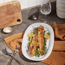 Kähler Hammershøi Oval Serving Dish, White, W: 15.7"