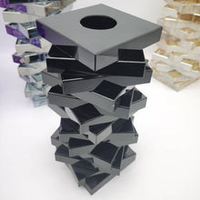 Crystal Twist Vase - Black