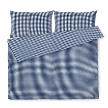 JUNA Bæk&Bølge Duvet Cover Set, Dark Blue/White