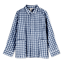 JUNA Bianca Lounge Shirt, Dark Blue/White