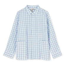 JUNA Bianca Lounge Shirt, White/Light Blue