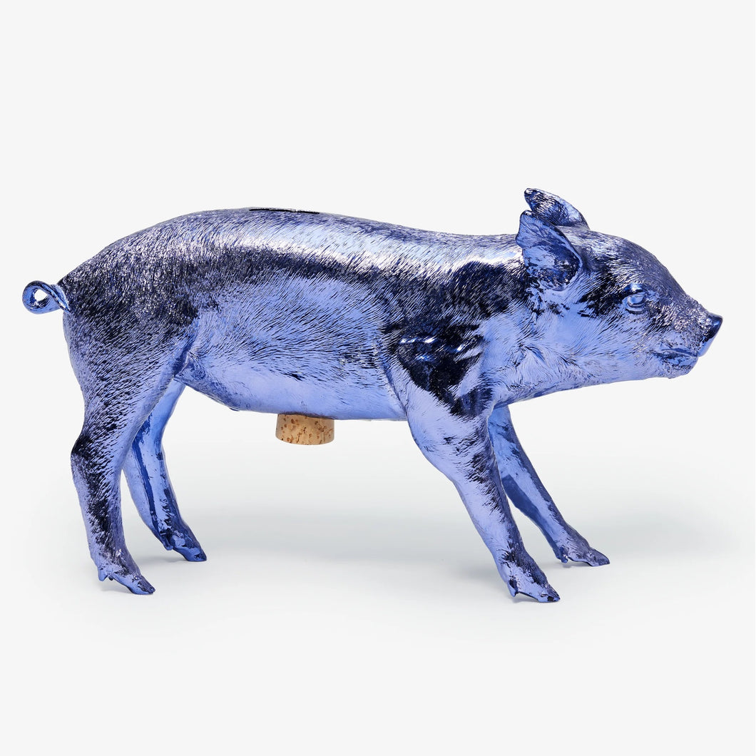 Reality Bank in the Form of a Pig Periwinkle Chrome