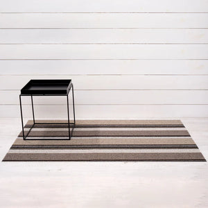 Chilewich Shag Pleat Stripe Floor Mat Oyster