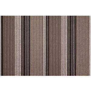 Chilewich Shag Pleat Stripe Floor Mat Oyster
