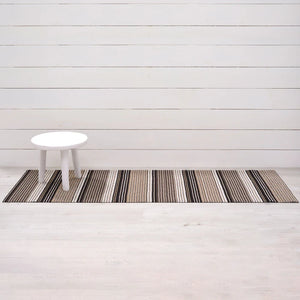 Chilewich Shag Pleat Stripe Floor Mat Oyster