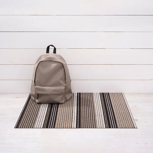 Chilewich Shag Pleat Stripe Floor Mat Oyster