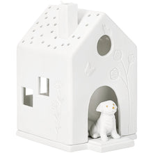 Räder Porcelain Village House Tealight Holder with Puppy Dog and Butterfly