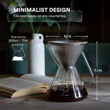 Pour Over Coffee Maker with Filter - 500ml/17oz