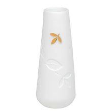 Porcelain Stories Leaf Vase With Gold Accent