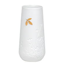 Porcelain Stories Leaf Vase With Gold Accent