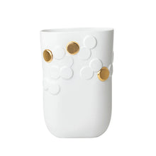 Porcelain Gold Dots Oval Vase