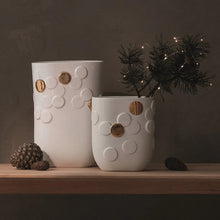 Porcelain Gold Dots Oval Vase