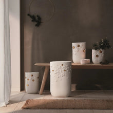 Porcelain Gold Dots Oval Vase