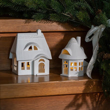 Porcelain Thatched Roof Village House Candle Holder