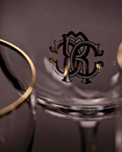 Water Goblet NEW MONOGRAM  Gold H 9", cap. 18.25 oz
