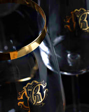 Wine Goblet NEW MONOGRAM  Gold 14.5 oz, H 8.5"