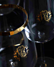 Champagne Goblet NEW MONOGRAM  Gold H 9.25", cap. 10 oz