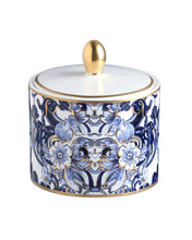 Sugar Pot AZULEJOS   diam. 3.3", H 3.5"