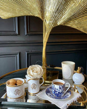 Coffee Cup & Saucer AZULEJOS Set of 2 in Luxury Box  diam. 2.3", H 2.5", Cap. 4 oz, Saucer diam. 4.75"