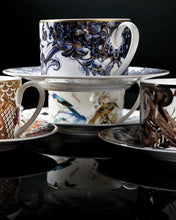 Coffee Cup & Saucer AZULEJOS Set of 2 in Luxury Box  diam. 2.3", H 2.5", Cap. 4 oz, Saucer diam. 4.75"