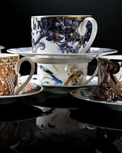 Tea Cup & Saucer AZULEJOS Set of 2 in Luxury Box diam. 3.3", H 2.3", cap. 7.5 oz, Saucer diam. 6"