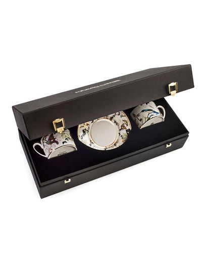 Roberto Cavalli Home Tea Cup & Saucer Set  GARDEN'S BIRDS