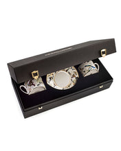 Tea Cup & Saucer GARDEN'S BIRDS Set of 2 in Luxury Box diam. 3.3", H 2.3", cap. 7.5 oz, Saucer diam. 6"